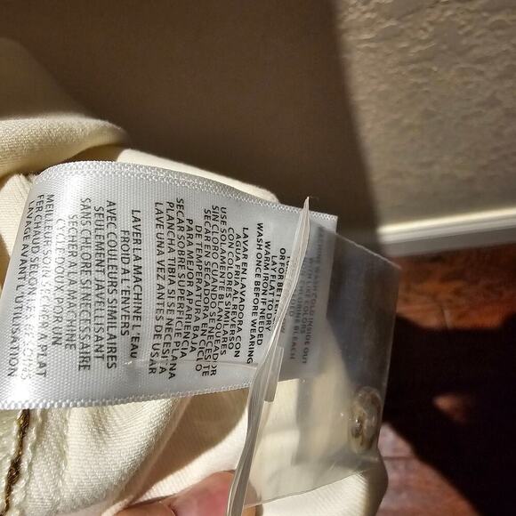 Title: KUT from the Kloth Cream Denim Dress M Classic Vintage Utility **NWT** - Picture 14 of 14